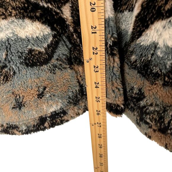 Vintage Mazmania Fleece Full Zip Horses Black Brown S USA 90s - Picture 9 of 9